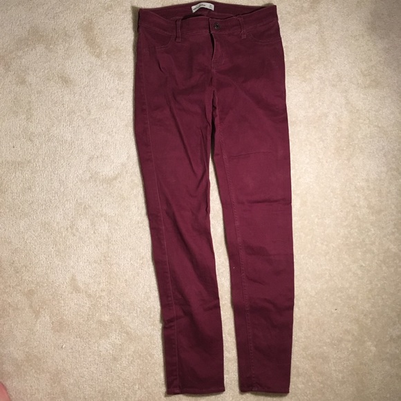 Abercrombie kids burgundy jeans - Picture 1 of 3